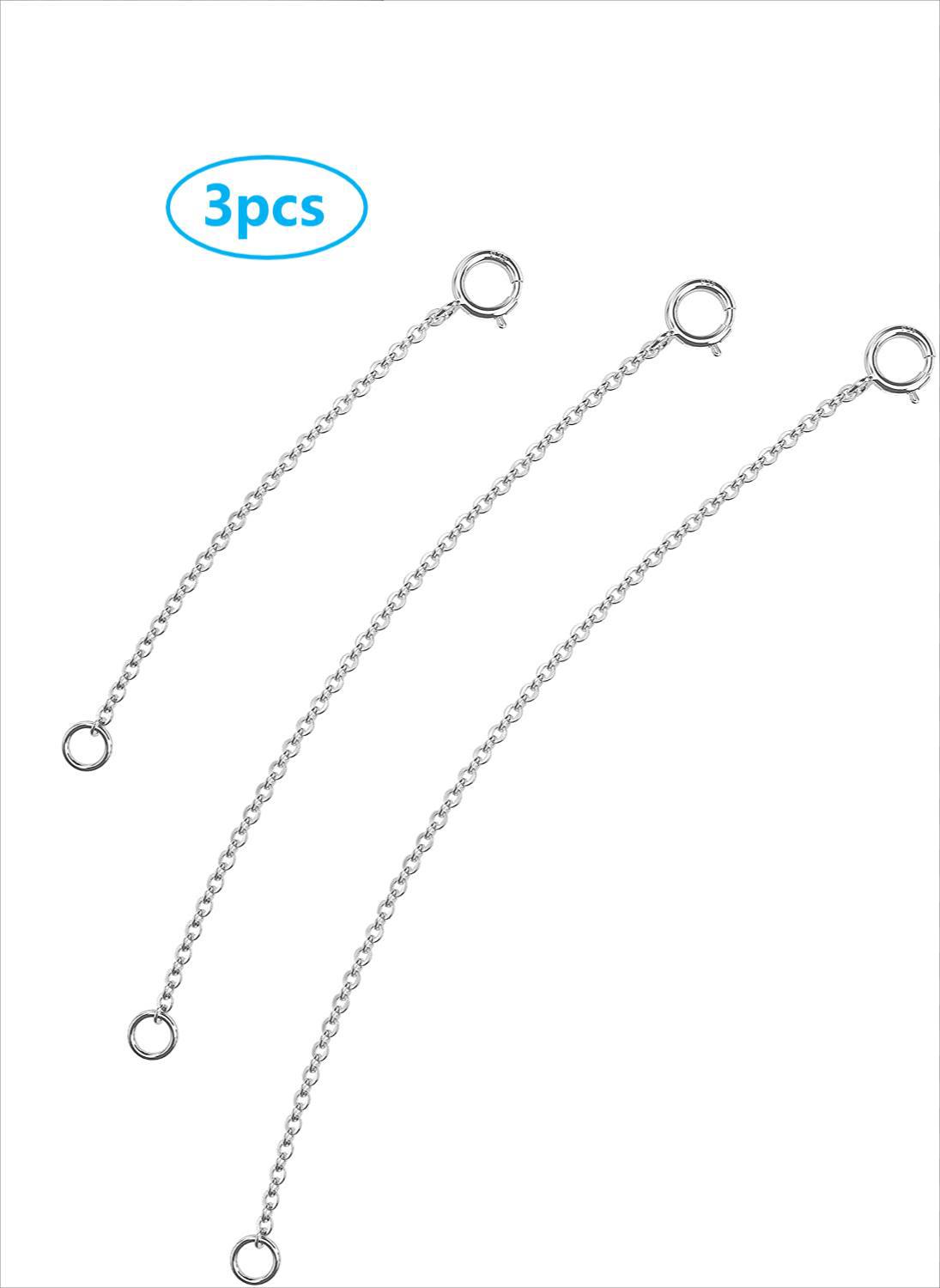 925 Sterling Silver Necklace Extender Sterling Silver Necklace Chain Extenders for Necklaces 2\